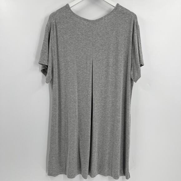Cozy Earth Bamboo Rib Knit Boyfriend Short Sleeve‎ Sleep Shirt Dress Size Medium - Picture 6 of 11